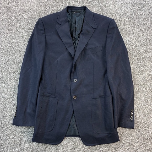 Tom Ford Sport Coat Blazer Mens 50R Navy Blue Wool Mohair Blend Switzerland Made - Picture 1 of 7
